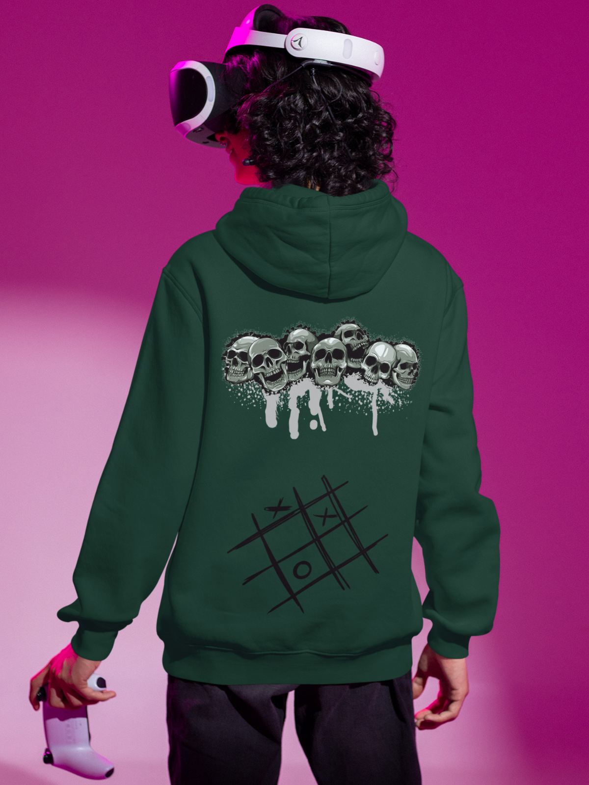 Olive Skull Hoodie