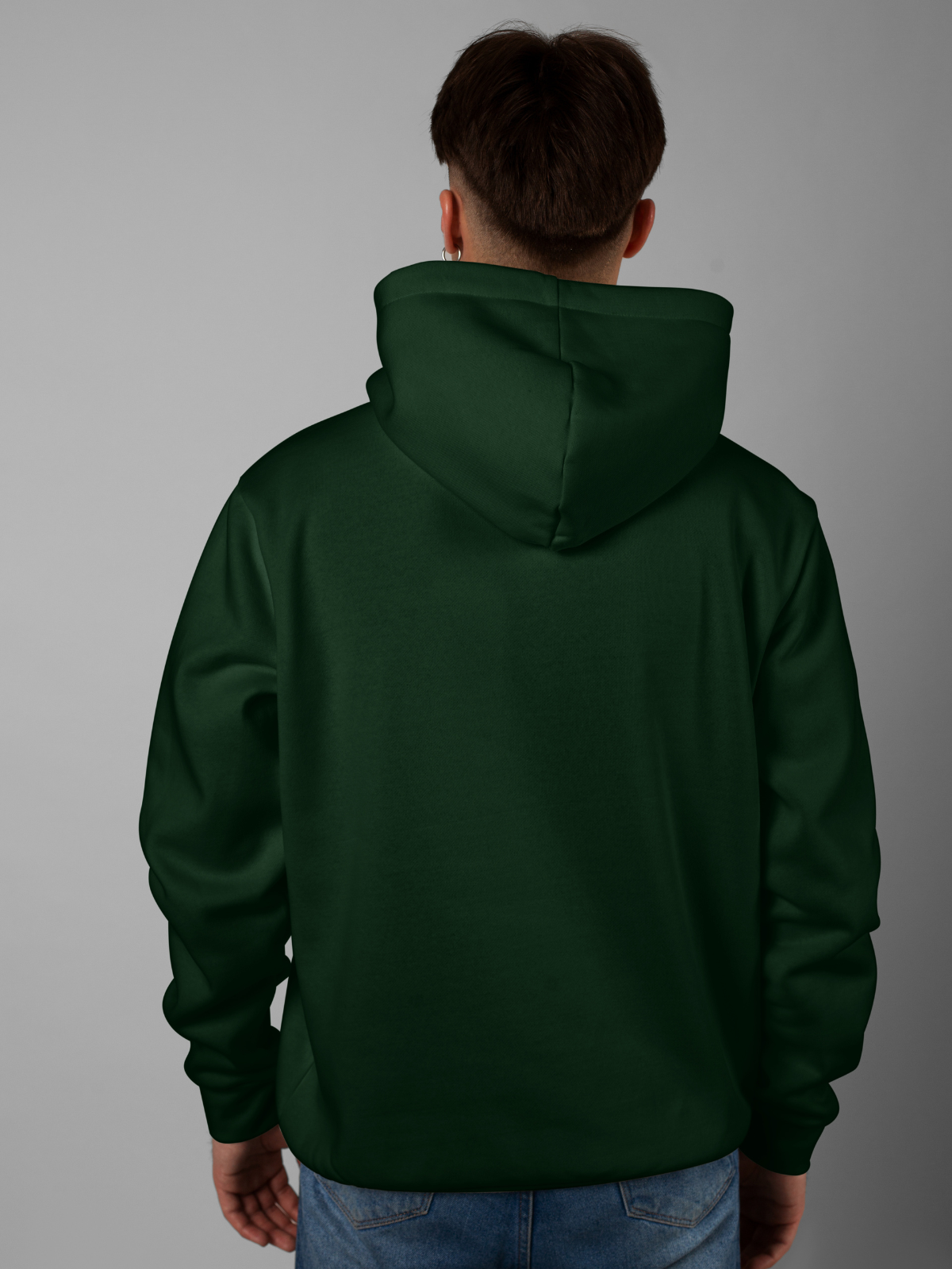 Plain Deep Green Hoodie