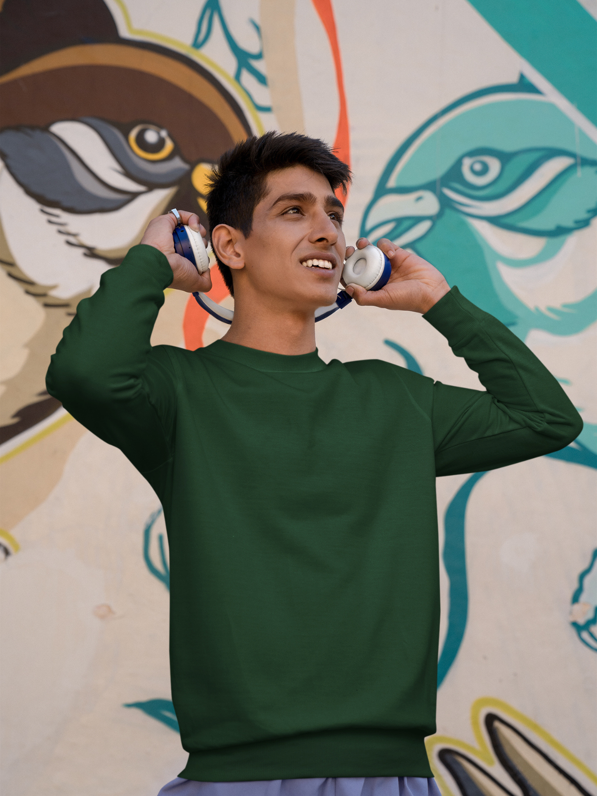 Plain Dark Green Sweatshirt