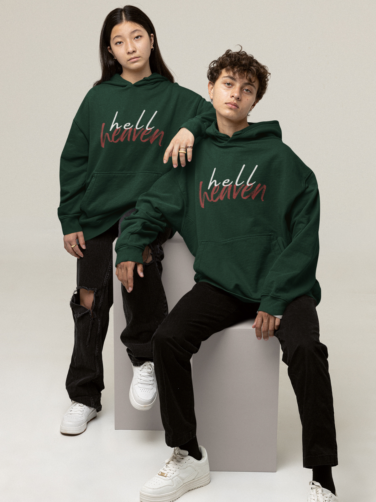 Olive Skull Hoodie